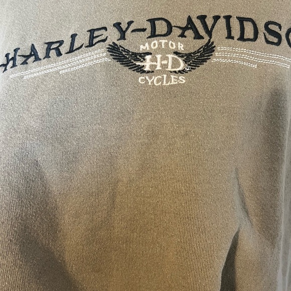 Vintage Harley-Davidson Olive Sweater - Picture 2 of 5